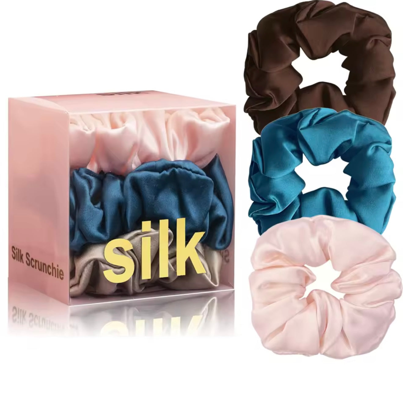 Mulberry Silk Scrunchies Pack-3