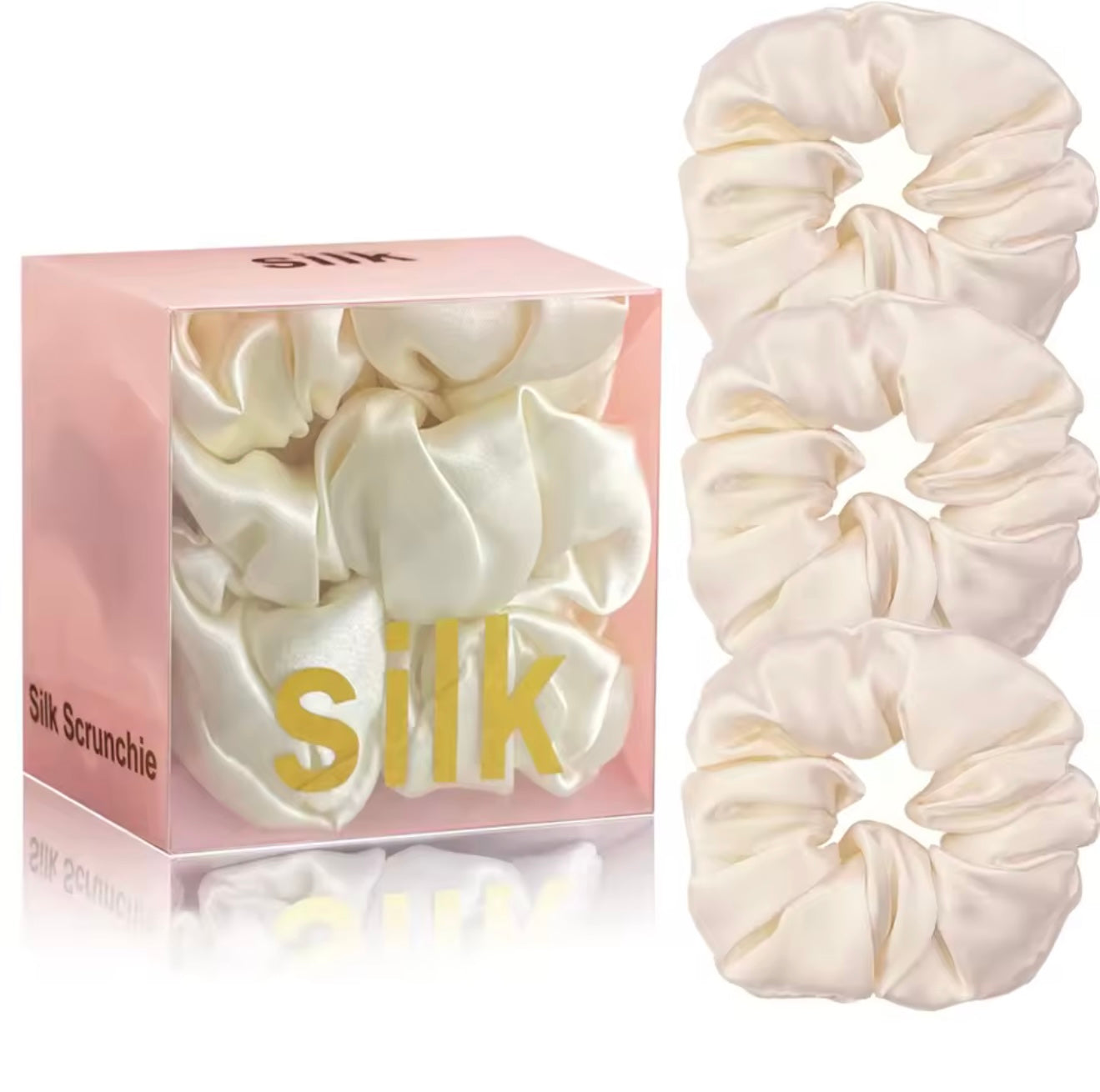 Mulberry Silk Scrunchies Pack-4