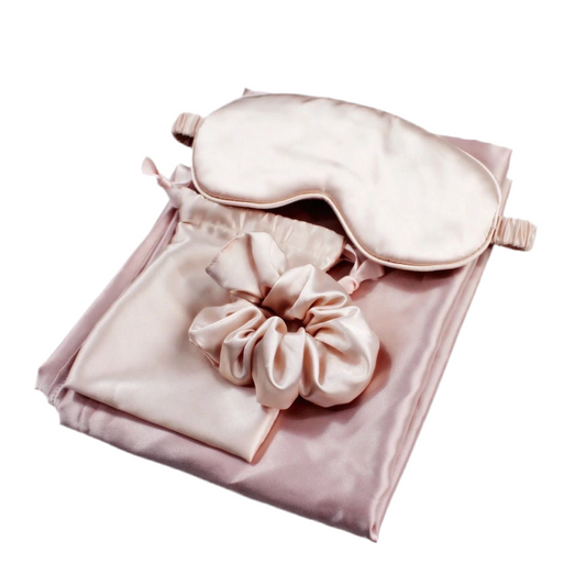 Mulberry Silk Pillowcase Gift Set, Eye Mask, Pillowcase, and Scrunchie-0