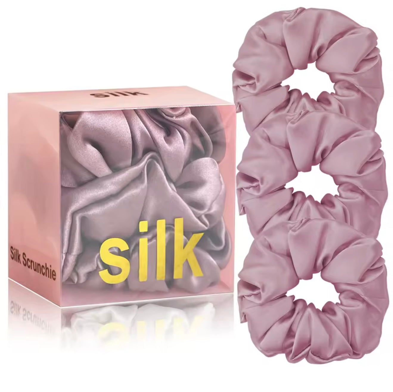 Mulberry Silk Scrunchies Pack-6