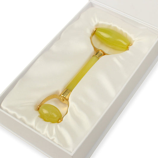 Natural Chemical Free Jade Crystal Roller in a silk lined Box --2