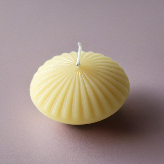 Beeswax | Fluted Tea Light Candles | Floating-0
